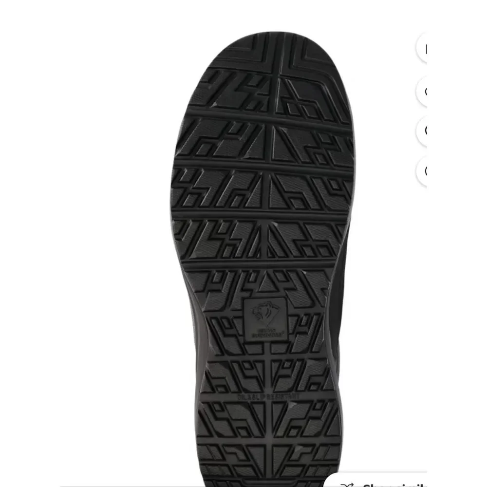 Men's Black Slip-Resistant Work Boot — Durable Outsole